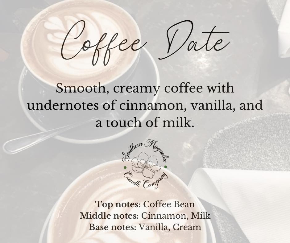 Coffee Date Scent Candle - 8oz Soy Candle