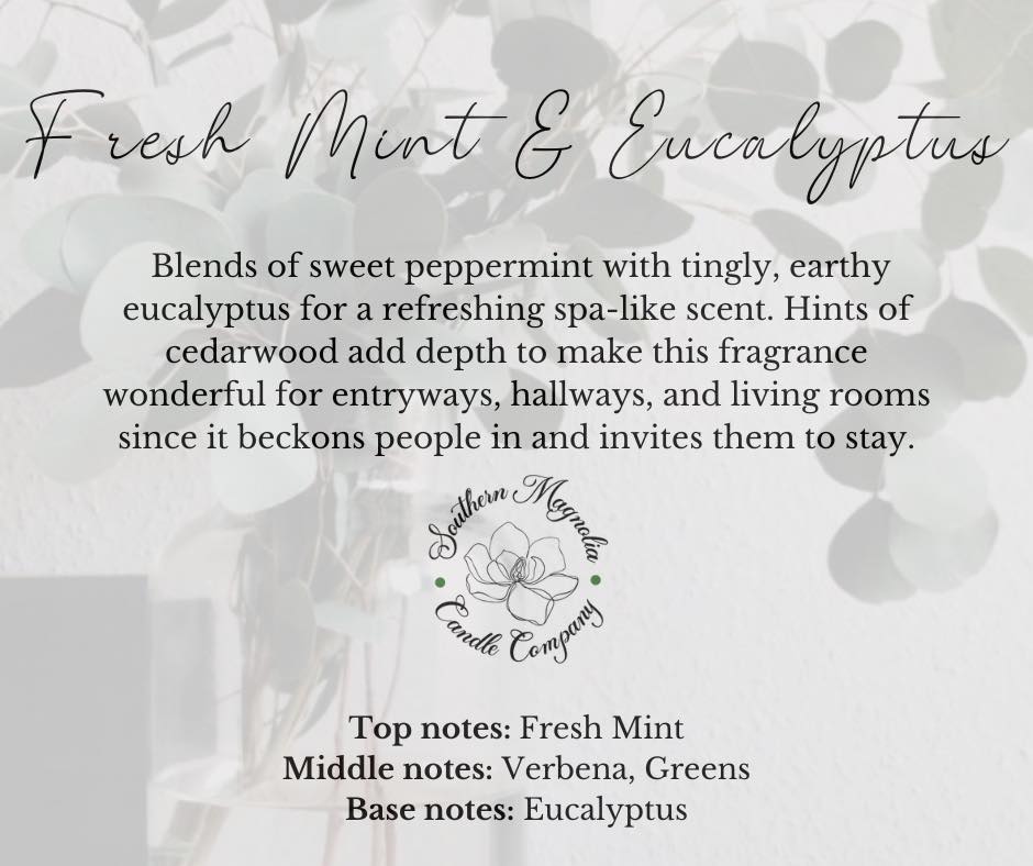 Fresh Mint & Eucalyptus Scent Mini Wax Melt- 1oz Wax Melt