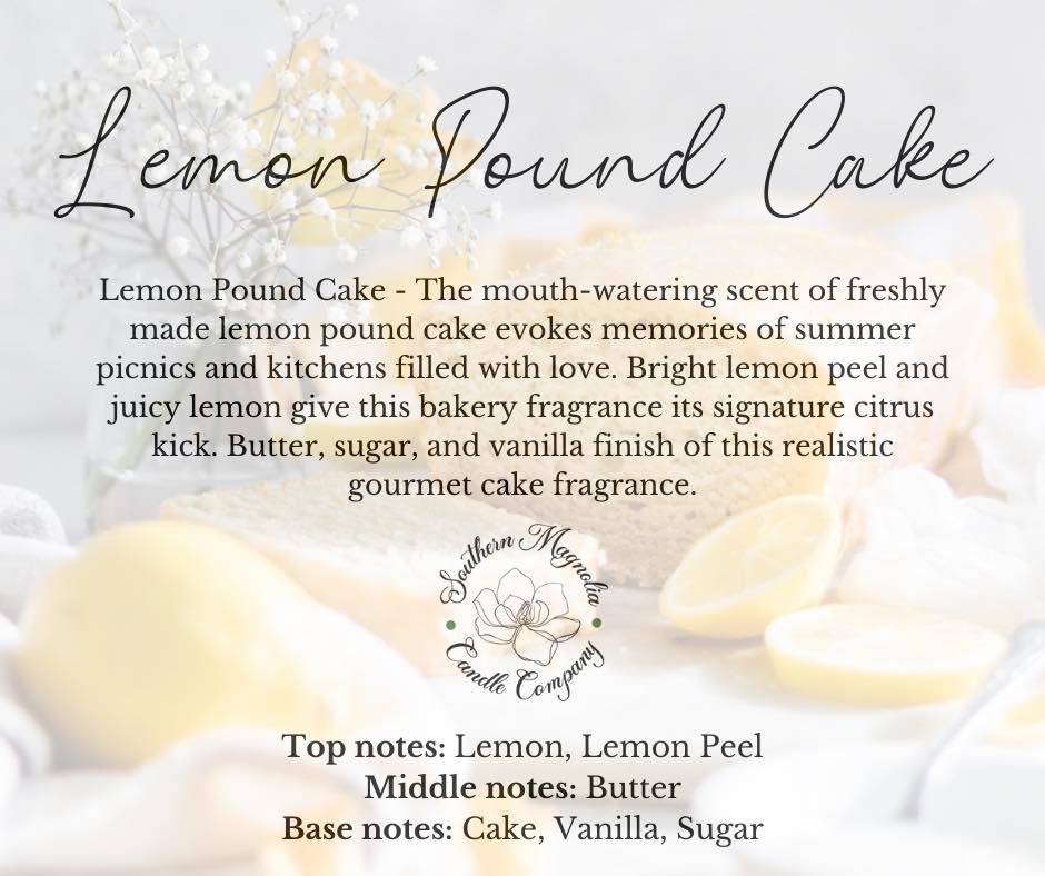 Lemon Pound Cake Scent Candle - 8oz Soy Candle