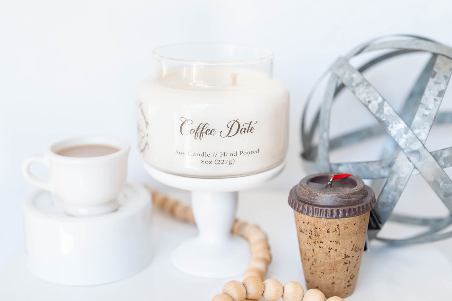 Coffee Date Scent Candle - 8oz Soy Candle