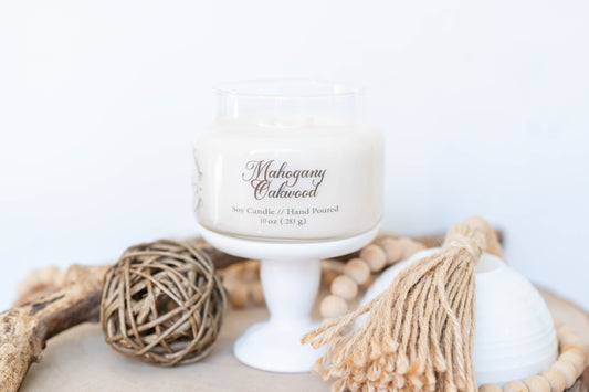 Mahogany Oakwood Scent Candle - 10oz Soy Candle