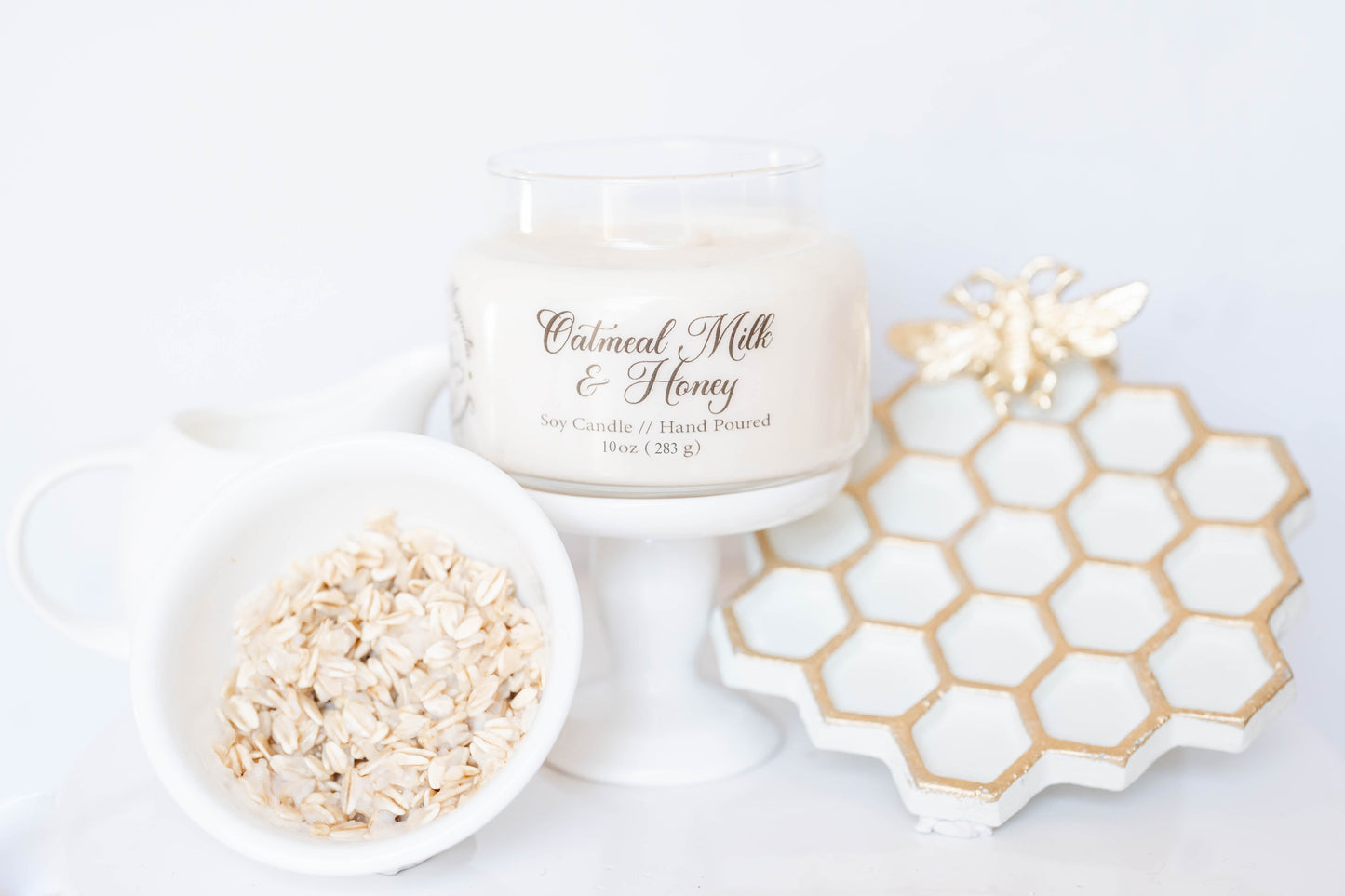 Oatmeal Milk & Honey Scent Candle - 10oz Soy Candle